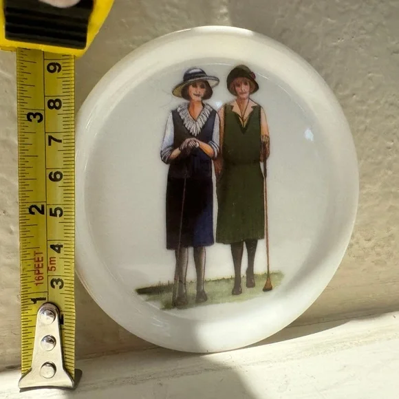 Vintage Ceramic Woman’s Golf Theme Coasters - Picture 7 of 7